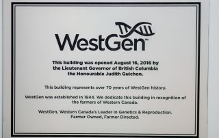 WestGen Dedication Plaque