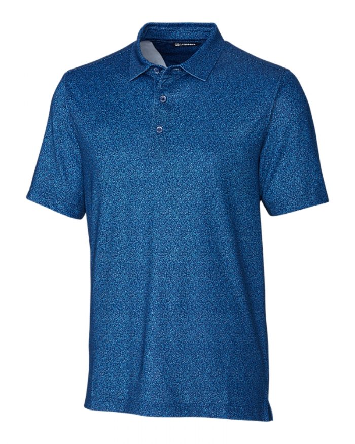 Cutter & Buck Pike Micro Floral Print Stretch Mens Polo - Image 3